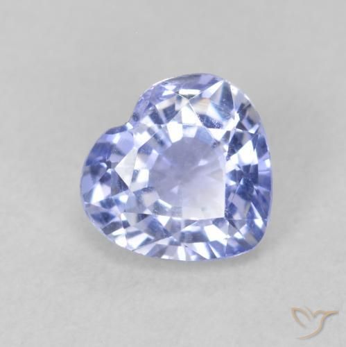 0.76 ct Blue Sapphire Stone, Natural Sapphire in Heart Facet Shape for Sale