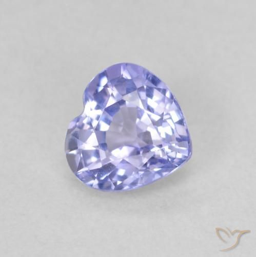 0.58 ct Blue Sapphire Stone, Natural Sapphire in Heart Facet Shape for Sale