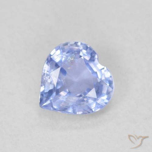 0.49ct Natural Light Blue Sapphire, Heart, VS