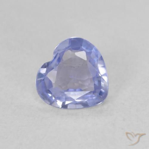 0.43 ct Blue Sapphire Stone, Natural Sapphire in Heart Facet Shape for Sale
