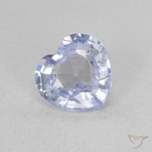 0.62 ct Blue Sapphire Stone, Natural Sapphire in Heart Facet Shape for Sale