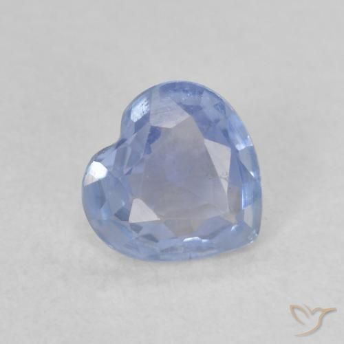 0.48 ct Blue Sapphire Stone, Natural Sapphire in Heart Facet Shape for Sale