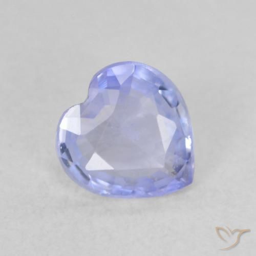 0.54ct Natural Light Blue Sapphire, Heart, VS