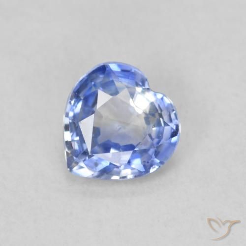 0.44ct Natural Pastel Blue Sapphire, Heart, VS