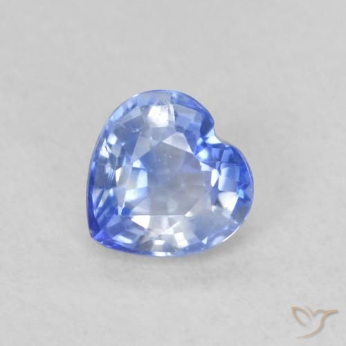 0.54ct Natural Pastel Blue Sapphire, Heart, VS, Photo A