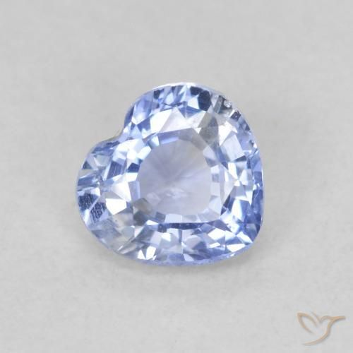 0.64 ct Blue Sapphire Stone, Natural Sapphire in Heart Facet Shape for Sale