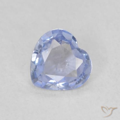 0.48ct Natural Light Blue Sapphire, Heart, VS
