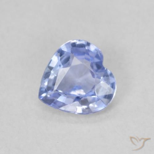 0.44ct Natural Pastel Blue Sapphire, Heart, VS