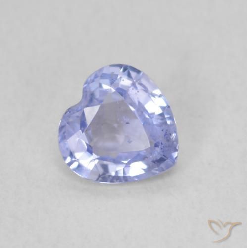 0.45 ct Blue Sapphire Stone, Natural Sapphire in Heart Facet Shape for Sale