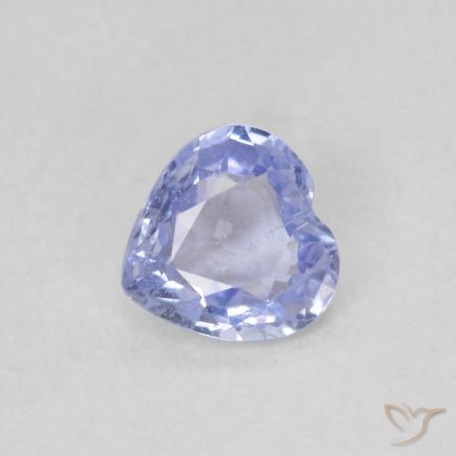 0.42ct Natural Pastel Blue Sapphire, Heart, VS