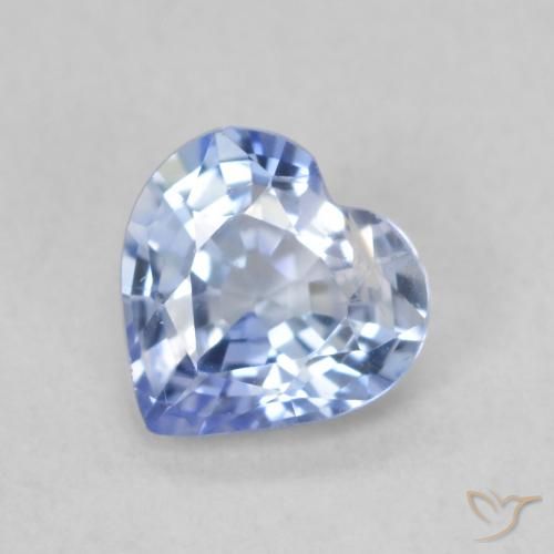 0.72ct Natural Pastel Blue Sapphire, Heart, VS