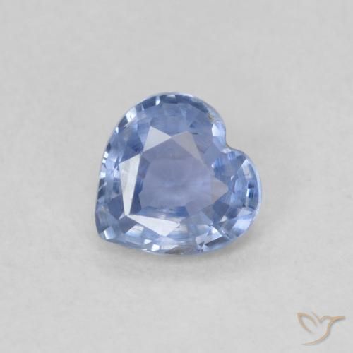 0.45ct Natural Pastel Blue Sapphire, Heart, VS