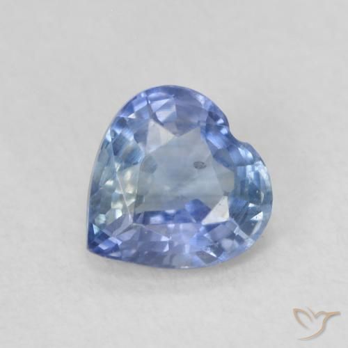 0.58ct Natural Light Blue Sapphire, Heart, VS