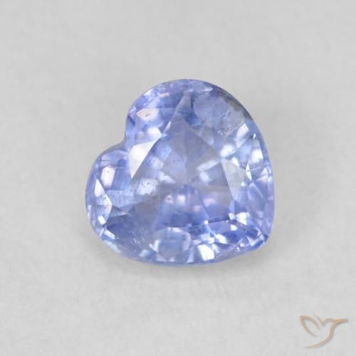 0.62 ct Blue Sapphire Stone, Natural Sapphire in Heart Facet Shape for Sale