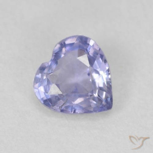 0.52 ct Blue Sapphire Stone, Natural Sapphire in Heart Facet Shape for Sale