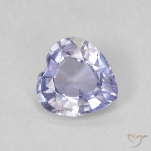 0.49ct Natural Light Blue Sapphire, Heart, VS