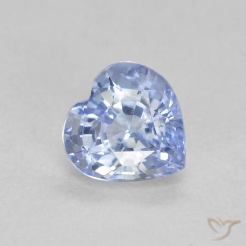 0.61ct Natural Pastel Blue Sapphire, Heart, VS