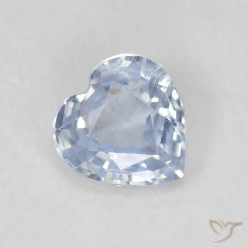 0.55 ct Blue Sapphire Stone, Natural Sapphire in Heart Facet Shape for Sale
