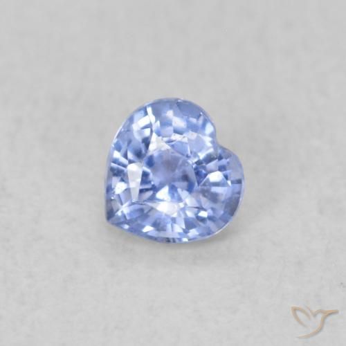 0.21ct Natural Pastel Blue Sapphire, Heart, VVS-VS