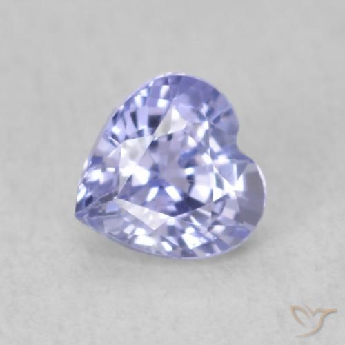 0.51ct Natural Light Blue Sapphire, Heart, VVS-VS