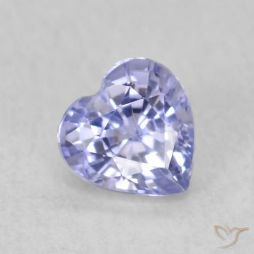 0.51 ct Blue Sapphire Stone, Natural Sapphire in Heart Facet Shape for Sale
