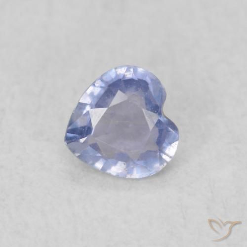 0.20 ct Blue Sapphire Stone, Natural Sapphire in Heart Facet Shape for Sale