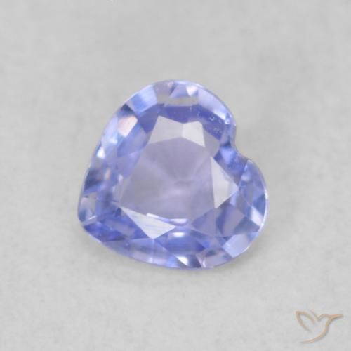 0.33ct Natural Light Blue Sapphire, Heart, VVS-VS