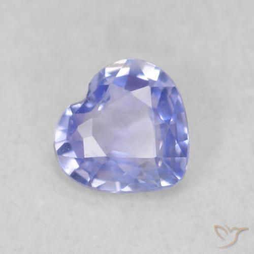 0.33 ct Blue Sapphire Stone, Natural Sapphire in Heart Facet Shape for Sale