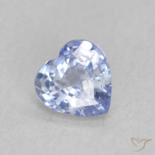 0.33 ct Blue Sapphire Stone, Natural Sapphire in Heart Facet Shape for Sale