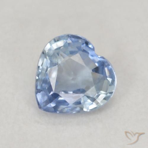 0.42ct Natural Light Purplish Blue Sapphire, Heart, VVS-VS