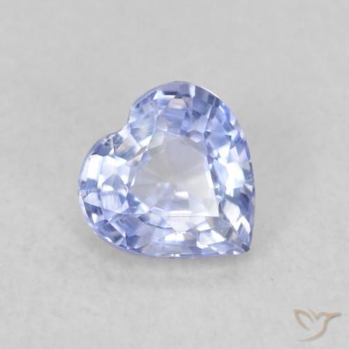 0.35 ct Blue Sapphire Stone, Natural Sapphire in Heart Facet Shape for Sale