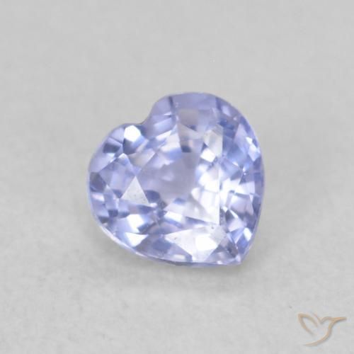 0.35ct Natural Light Blue Sapphire, Heart, VVS-VS