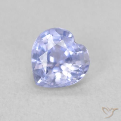 0.35 ct Blue Sapphire Stone, Natural Sapphire in Heart Facet Shape for Sale