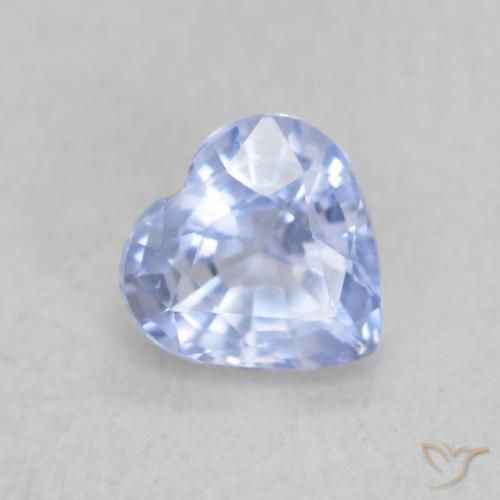 0.41 ct Blue Sapphire Stone, Natural Sapphire in Heart Facet Shape for Sale