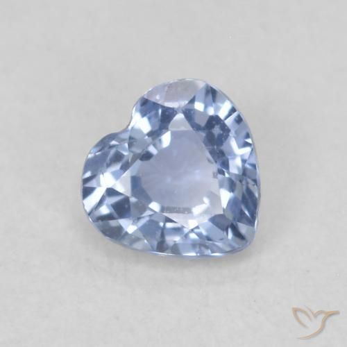 0.36 ct Blue Sapphire Stone, Natural Sapphire in Heart Facet Shape for Sale