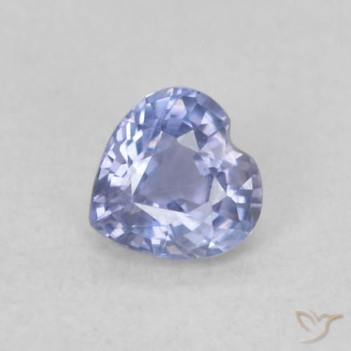 0.33ct Natural Pastel Blue Sapphire, Heart, VVS-VS