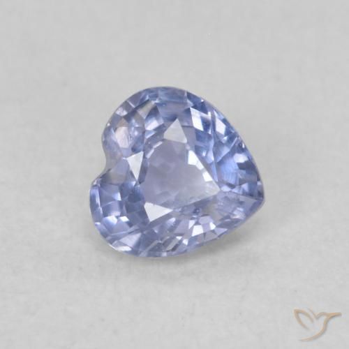 0.33 ct Blue Sapphire Stone, Natural Sapphire in Heart Facet Shape for Sale