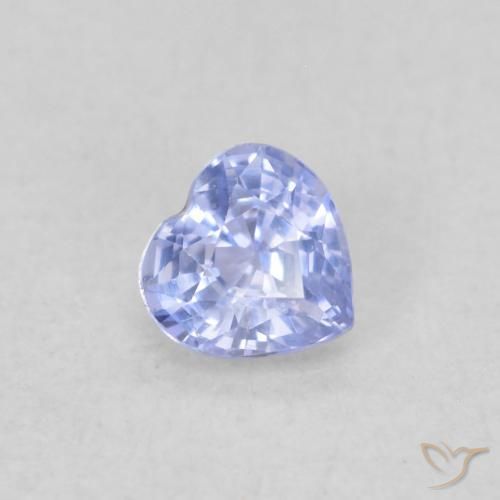 0.25ct Natural Pastel Blue Sapphire, Heart, VVS-VS