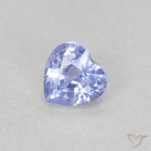 0.25 ct Blue Sapphire Stone, Natural Sapphire in Heart Facet Shape for Sale