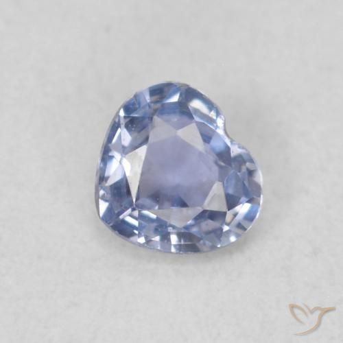 0.28ct Natural Light Blue Sapphire, Heart, VS
