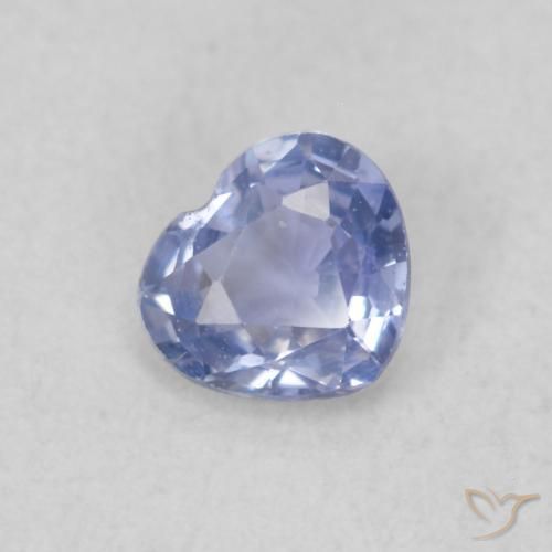 0.28 ct Blue Sapphire Stone, Natural Sapphire in Heart Facet Shape for Sale