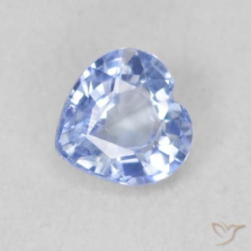 0.41ct Natural Pastel Blue Sapphire, Heart, VS
