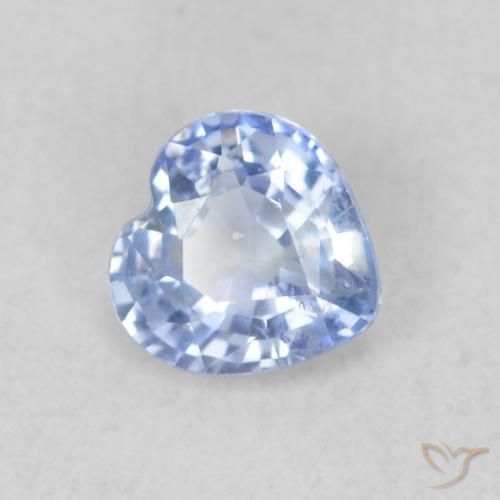 0.41 ct Blue Sapphire Stone, Natural Sapphire in Heart Facet Shape for Sale