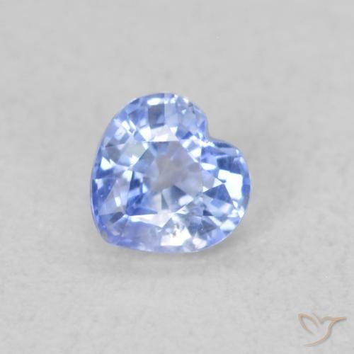 0.30ct Natural Pastel Blue Sapphire, Heart, VS