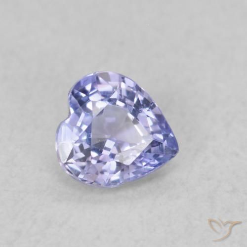 0.29 ct Blue Sapphire Stone, Natural Sapphire in Heart Facet Shape for Sale