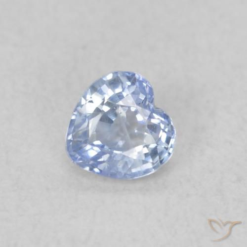 0.25ct Natural Pastel Blue Sapphire, Heart, VS