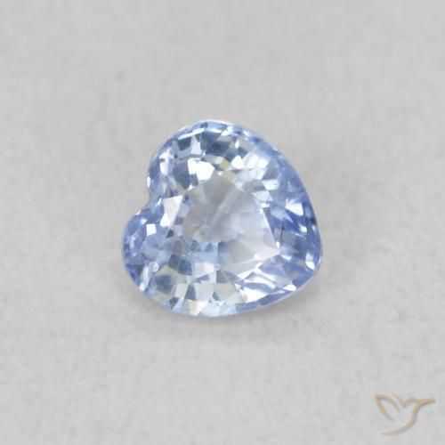 0.25 ct Blue Sapphire Stone, Natural Sapphire in Heart Facet Shape for Sale