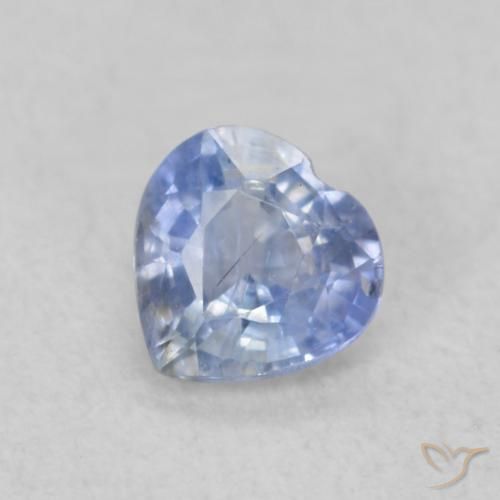 0.37ct Natural Baby Blue Sapphire, Heart, VS