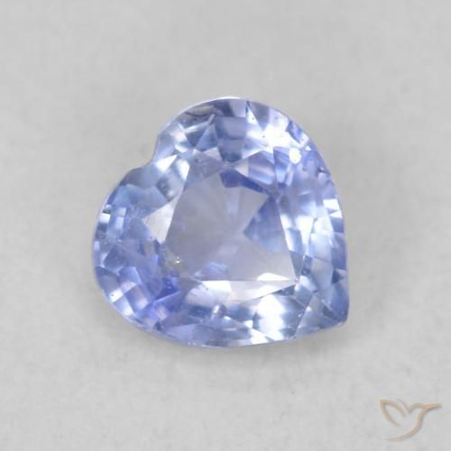 0.46ct Natural Pastel Blue Sapphire, Heart, VS