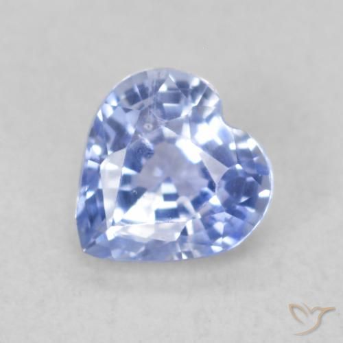 0.48ct Natural Pastel Blue Sapphire, Heart, VS